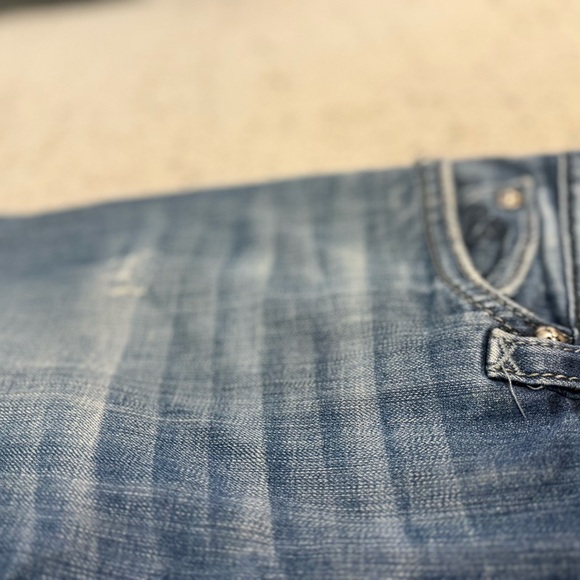 Rock Revival Distressed Indigo Wide Leg Jeans - Picture 9 of 13